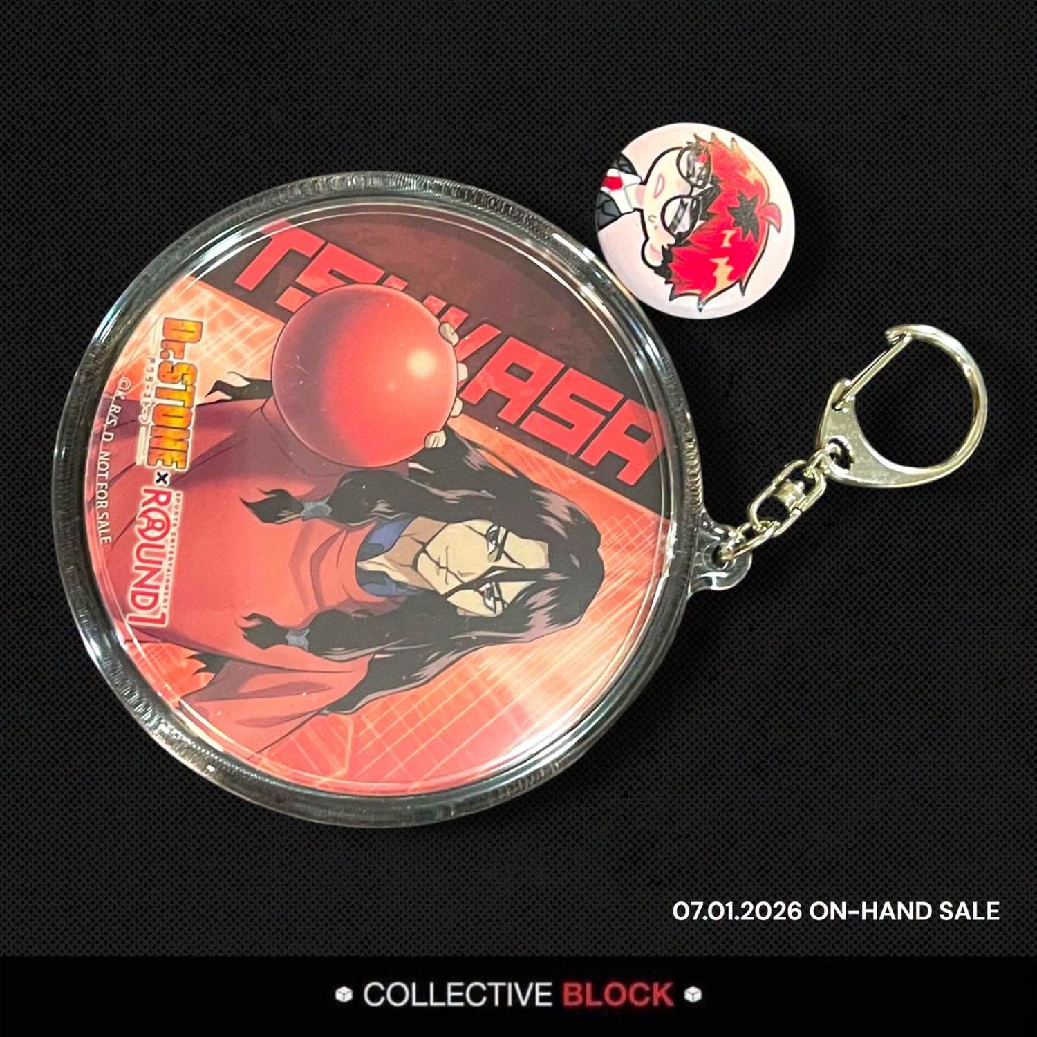 Dr. Stone Tsukasa Shishio Round 1 Big Can Badge