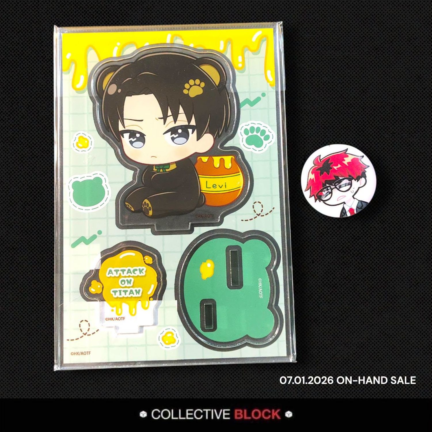 Attack on Titan Levi Ackerman Hungry Bear Chibi Acrylic