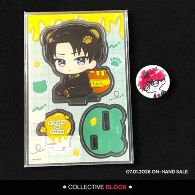 Attack on Titan Levi Ackerman Hungry Bear Chibi Acrylic