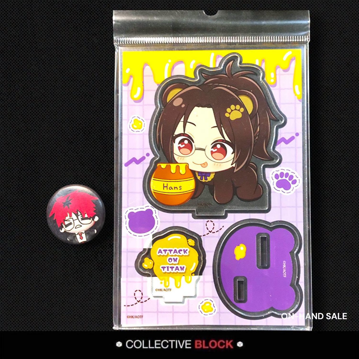 Attack on Titan Hange Zoe Hungry Bear Chibi Acrylic Stand