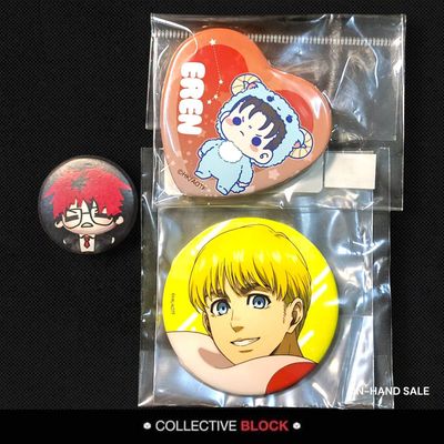 Attack on Titan Eren &amp; Armin Can Badges