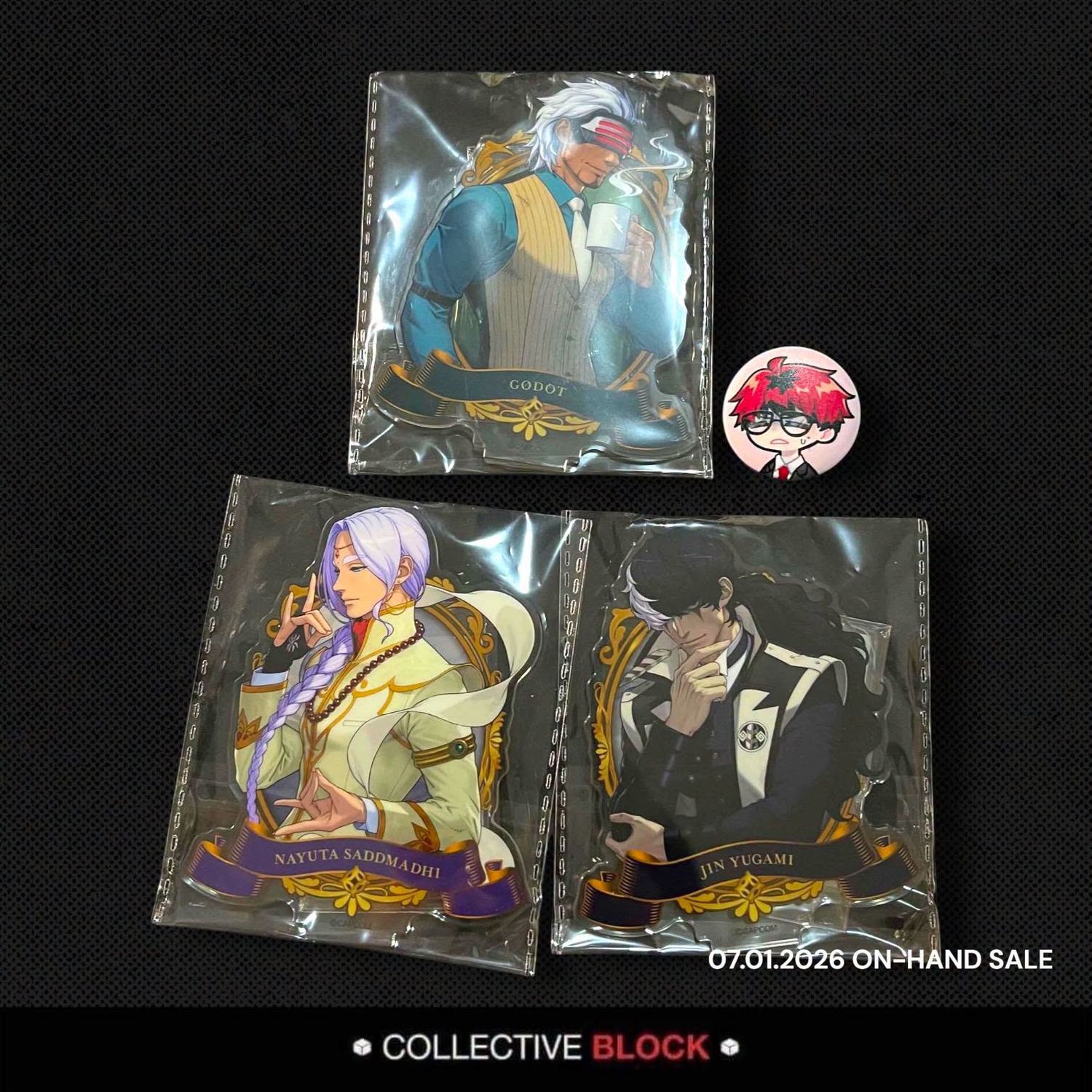 Ace Attorney [Nahyuta, Godot, Yugami/Blackquill] Statue Style Acrylic Stand