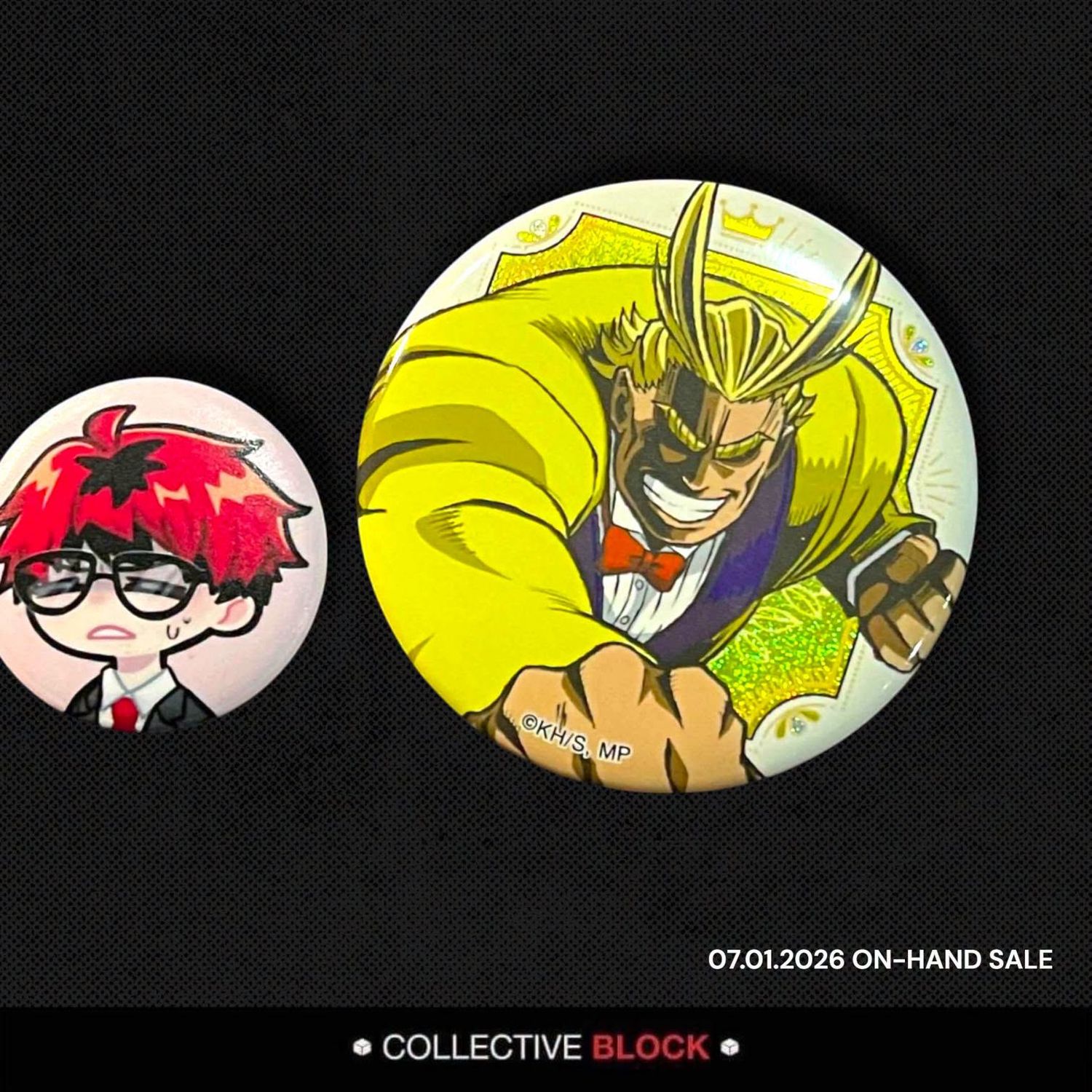 My Hero Academia All Might/Toshinori Can Badge