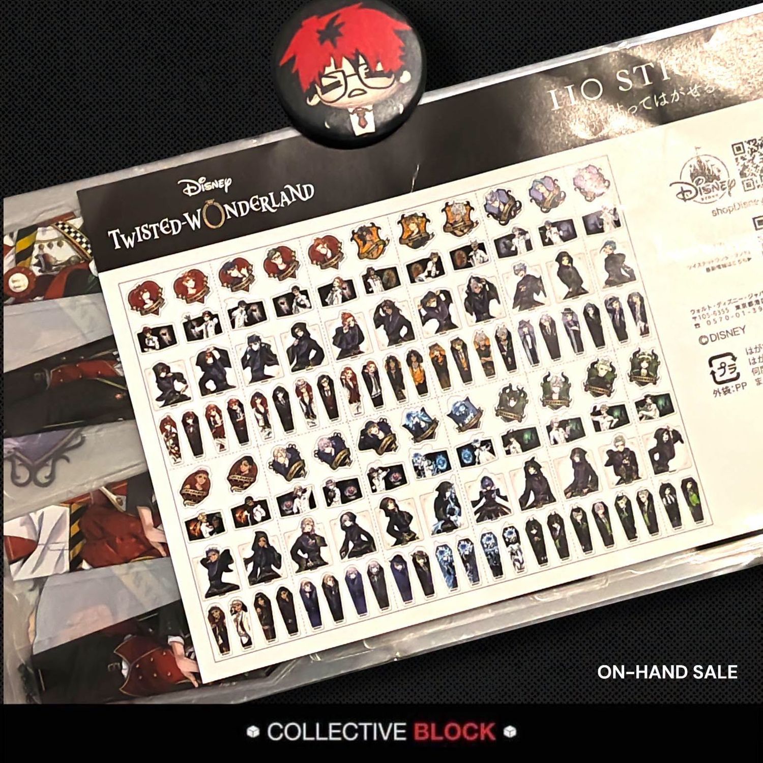Twisted Wonderland [Heartslabyul, Savanaclaw, Octavinelle, Scarabia, Pomefiore, Ignihyde, Diasomnia Dorms] 110 pcs Sticker Set