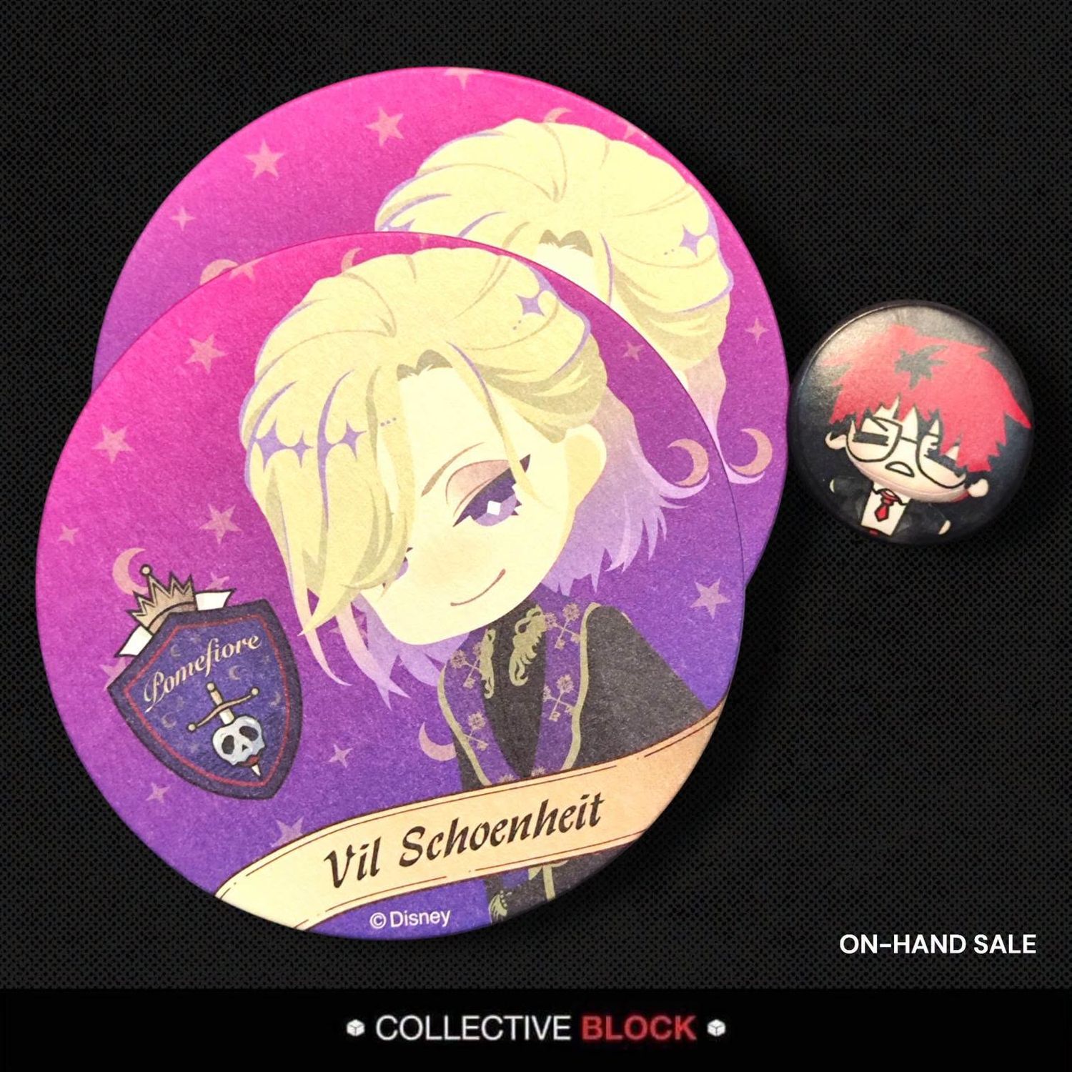 Twisted Wonderland Pomefiore Vil Schoenheit Dorm Sprite Paper Coaster