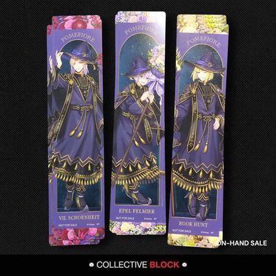 Twisted Wonderland Pomefiore [Vil, Epel, Rook] Birthday Bloom Illustration Bookmark Set