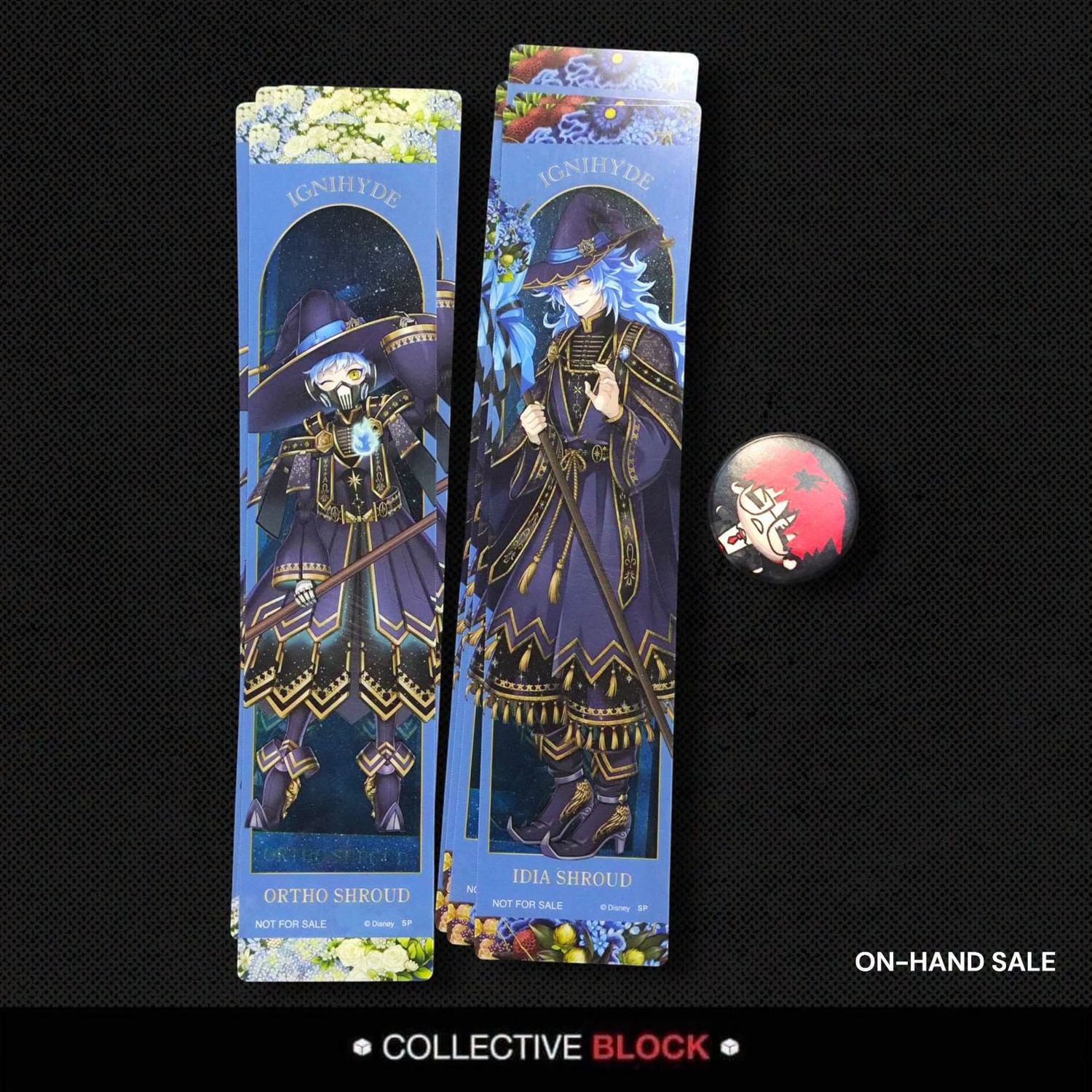 Twisted Wonderland Ignihyde [Idia &amp; Ortho] Birthday Bloom Illustration Bookmark Set