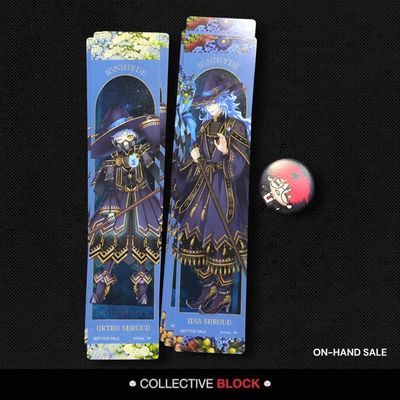 Twisted Wonderland Ignihyde [Idia &amp; Ortho] Birthday Bloom Illustration Bookmark Set