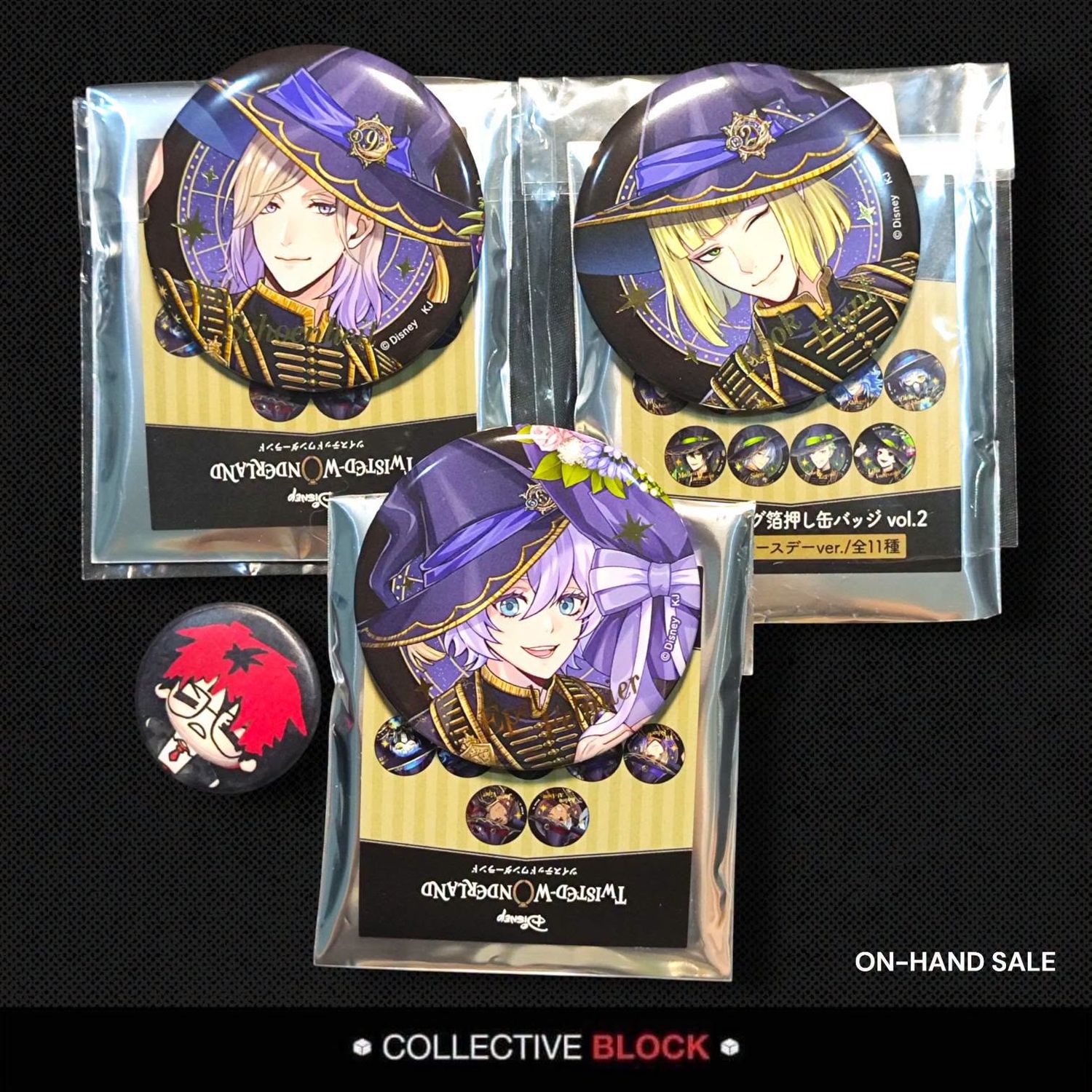 Twisted Wonderland Pomefiore [Vil, Rook, Epel] Birthday Bloom Can Badge
