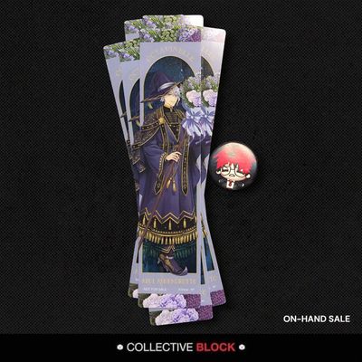Twisted Wonderland Octanvinelle [Azul, Jade, Floyd] Birthday Bloom Illustration Bookmark