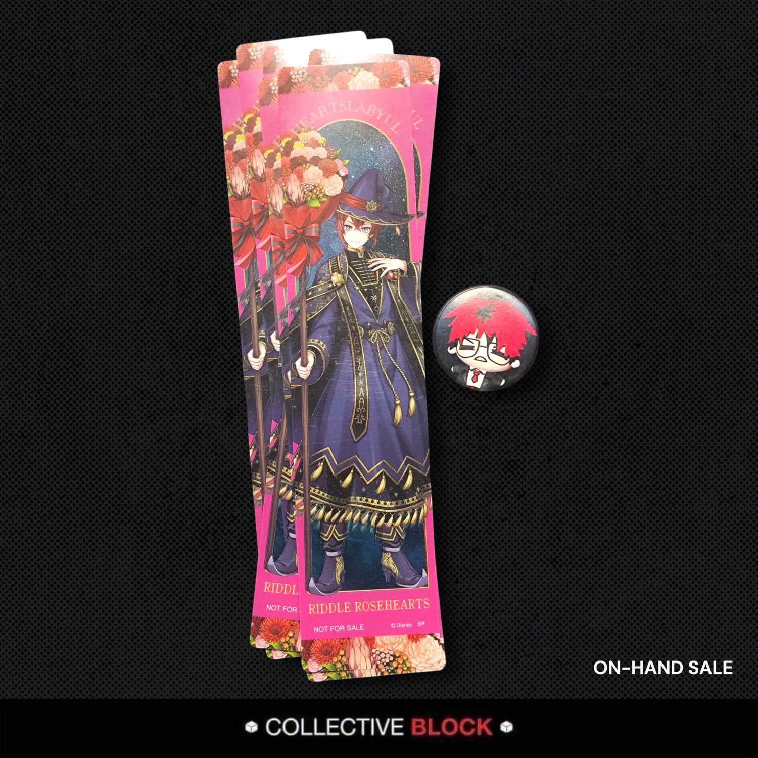Twisted Wonderland Heartslabyul [Riddle, Ace, Deuce, Trey, Cater] Birthday Bloom Illustration Bookmark