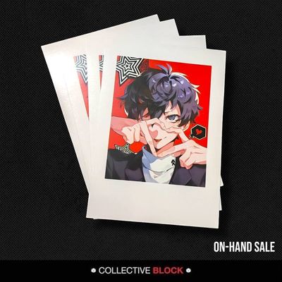 Persona Series [4, 5] Protagonists Fanmade Polaroid and Stickers