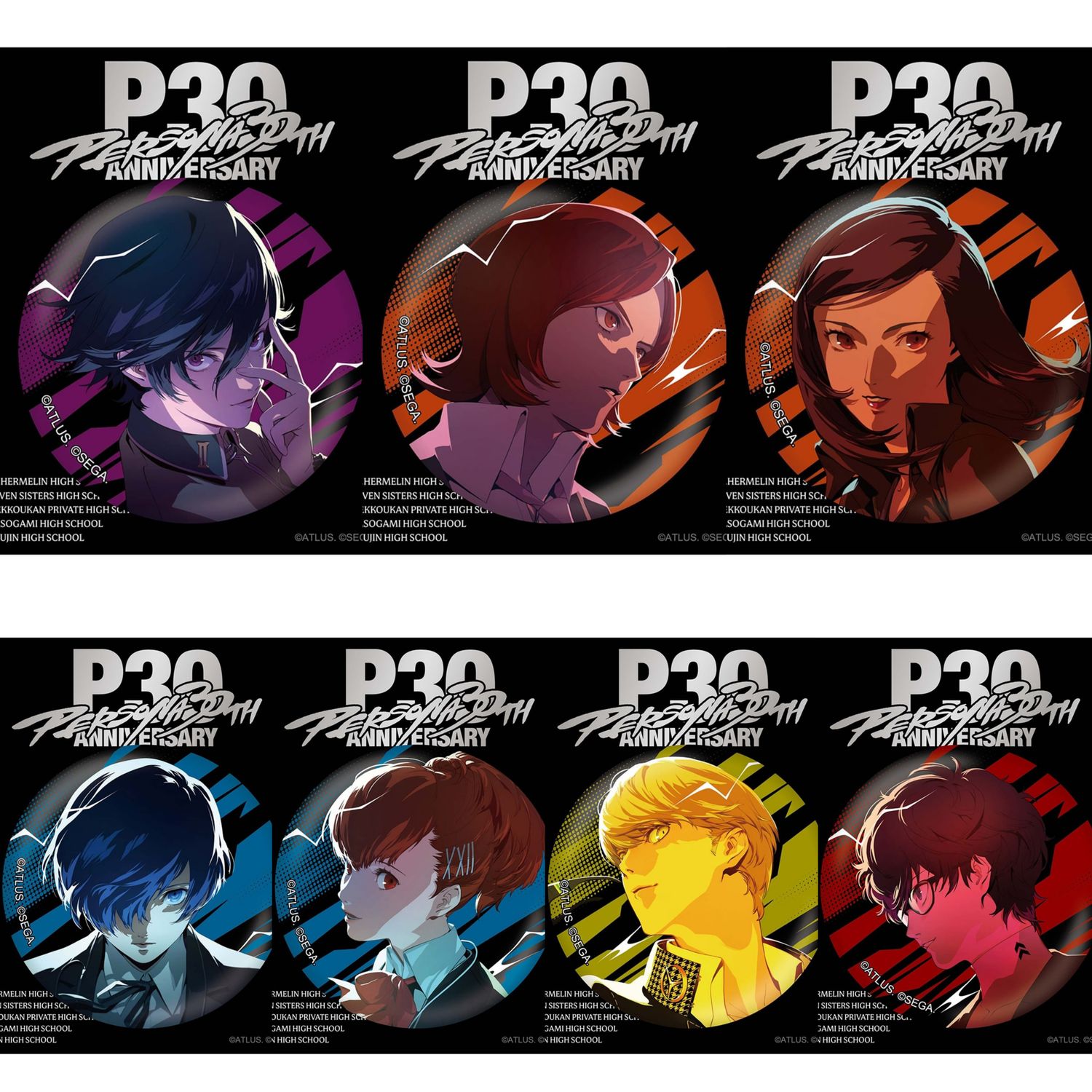 [Pre-Order] Persona P30th Anniversary Illustration A Lenticular Can Badge (75 mm)