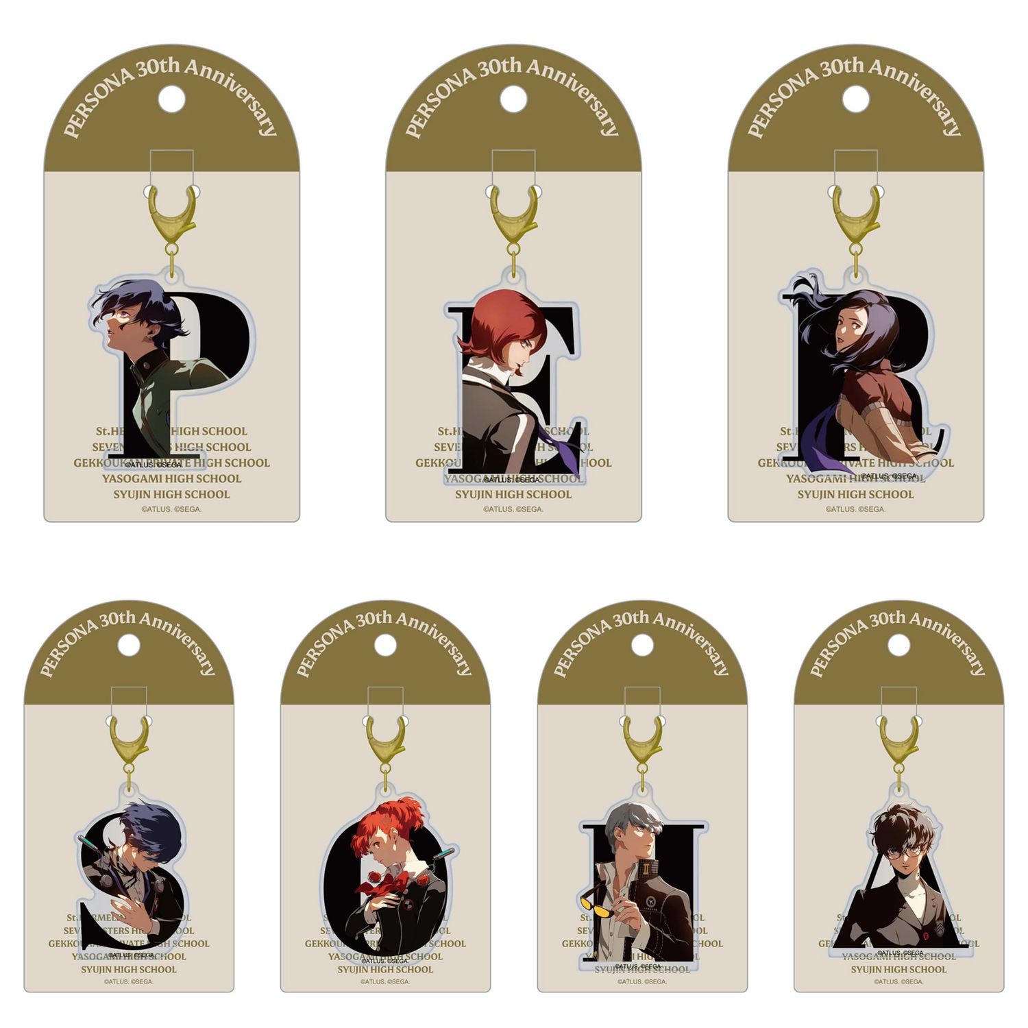 [Pre-Order] Persona P30th Anniversary Illustration C Protagonist Letter Acrylic Keychain (5 x 6 cm)