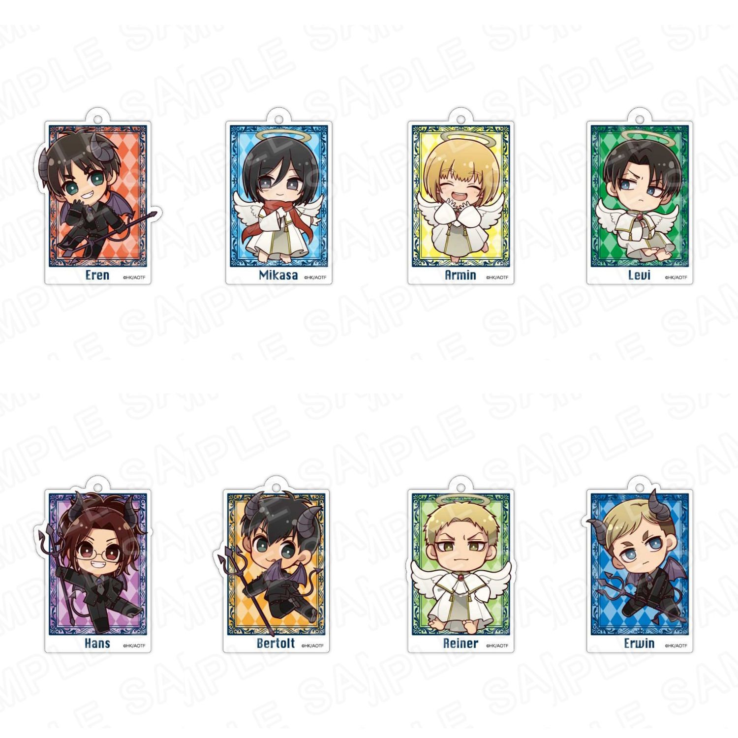 [Pre-Order] Attack on Titan Angel and Demon Ver. Chibi Acrylic Keychain (6.5 x 5.5 cm)