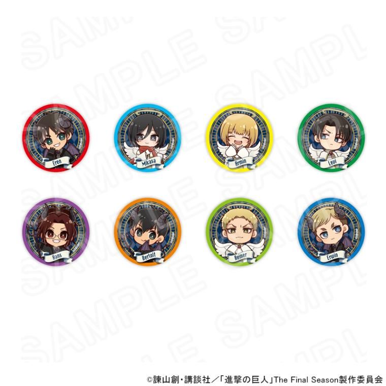 [Pre-Order] Attack on Titan Angel and Demon Ver. Blind Box Chibi Can Badge (56 mm)