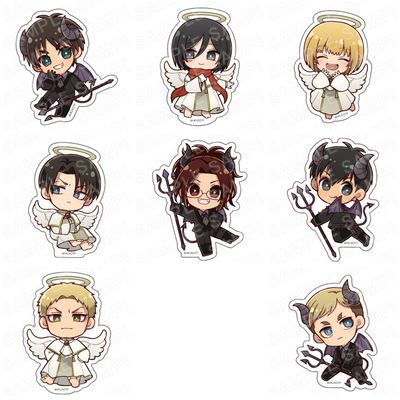 [Pre-Order] Attack on Titan Angel and Demon Ver. Chibi Stickers (7 cm)
