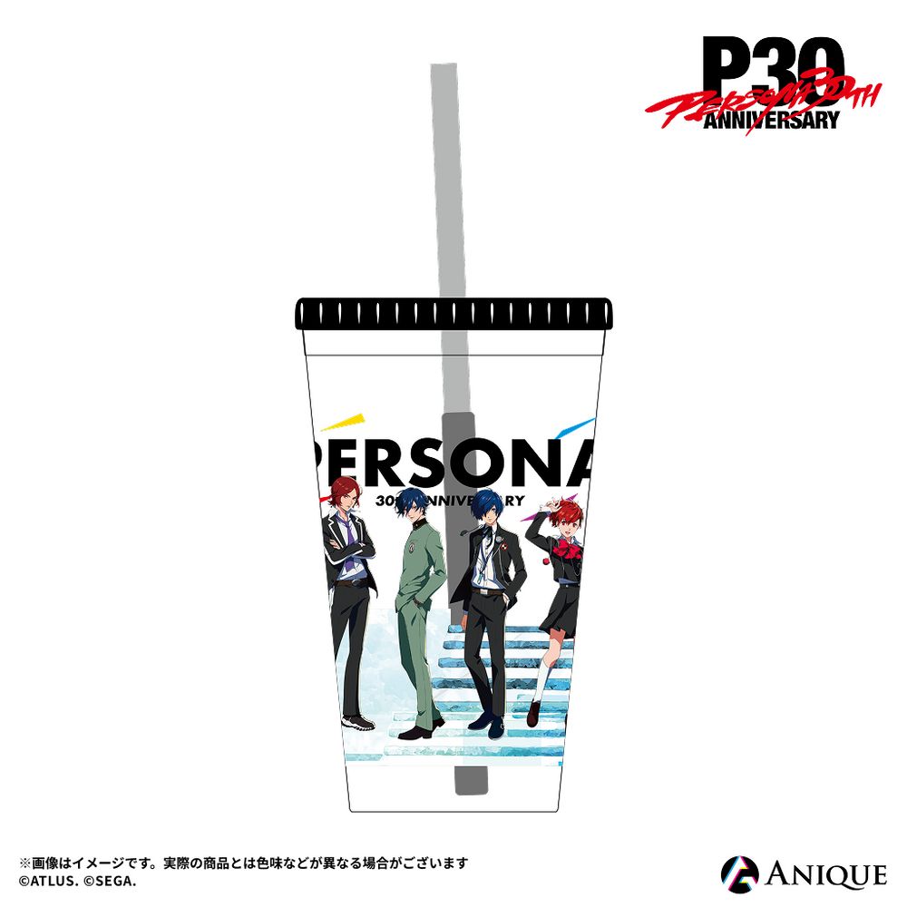 [Pre-Order] Persona 30th Anniversary x Plaza Harajaku Tumbler with Straw (16.2 cm)