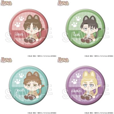 [Pre-Order] Attack on Titan YOKKO Issho! Series Can Badge (56 mm)