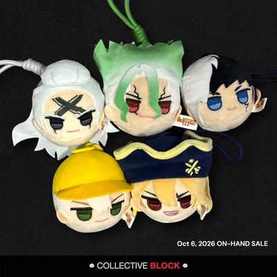 Dr. Stone [Senku &amp; Ukyo] Namnam Plush Head Charm