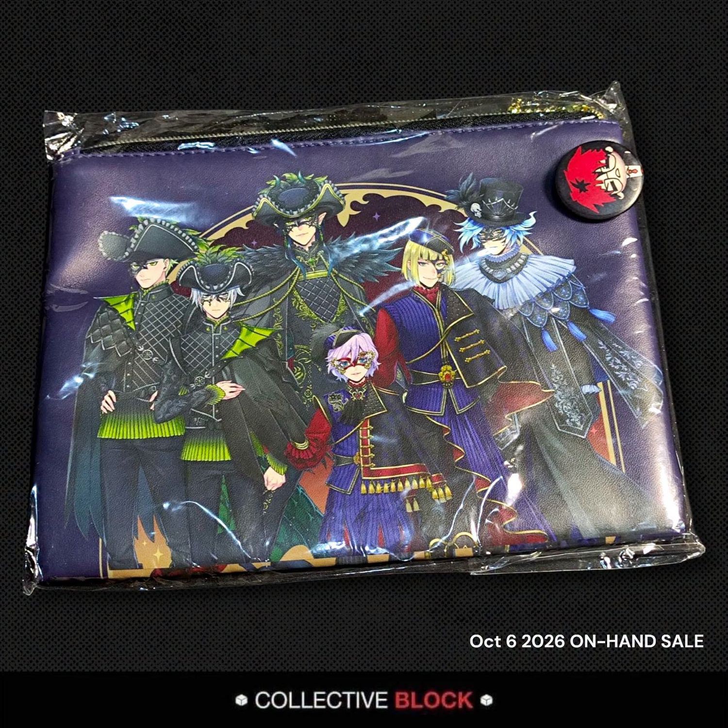 Twisted Wonderland Masquerade Dorm Leaders Flat Pouch