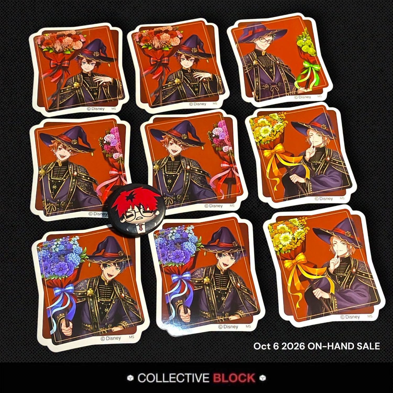Twisted Wonderland Heartslabyul [Riddle, Cater, Ace &amp; Deuce] Birthday Bloom Assorted Stickers