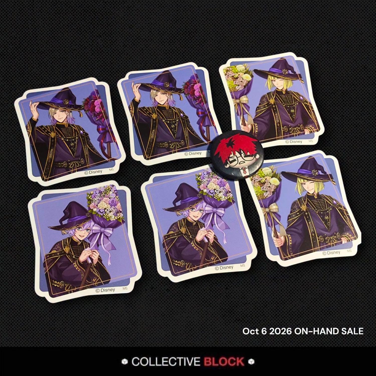 Twisted Wonderland Pomefiore [Vil, Rook &amp; Epel] Birthday Bloom Stickers