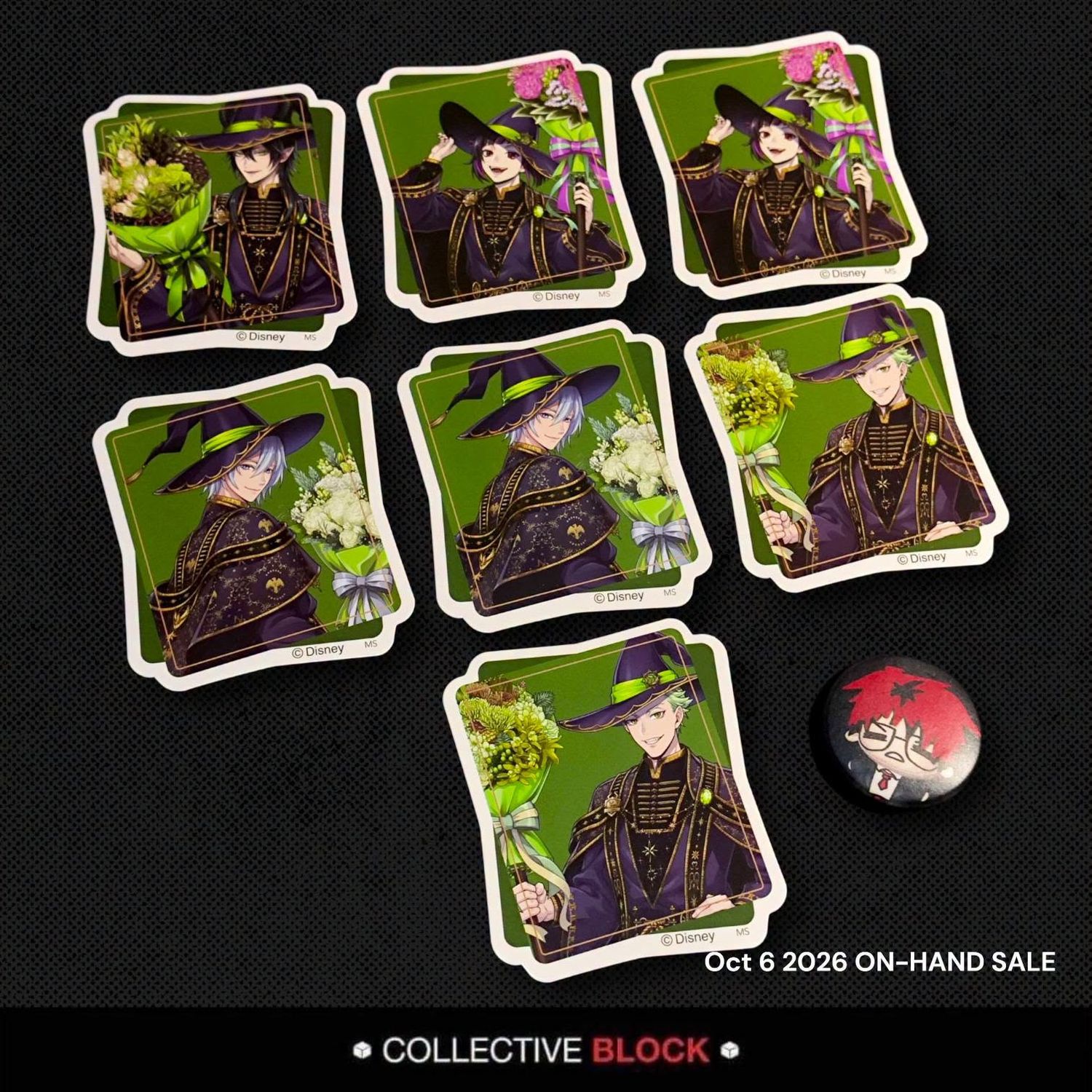 Twisted Wonderland Diasomnia [Malleus, Lilia, Silver &amp; Sebek] Birthday Bloom Stickers