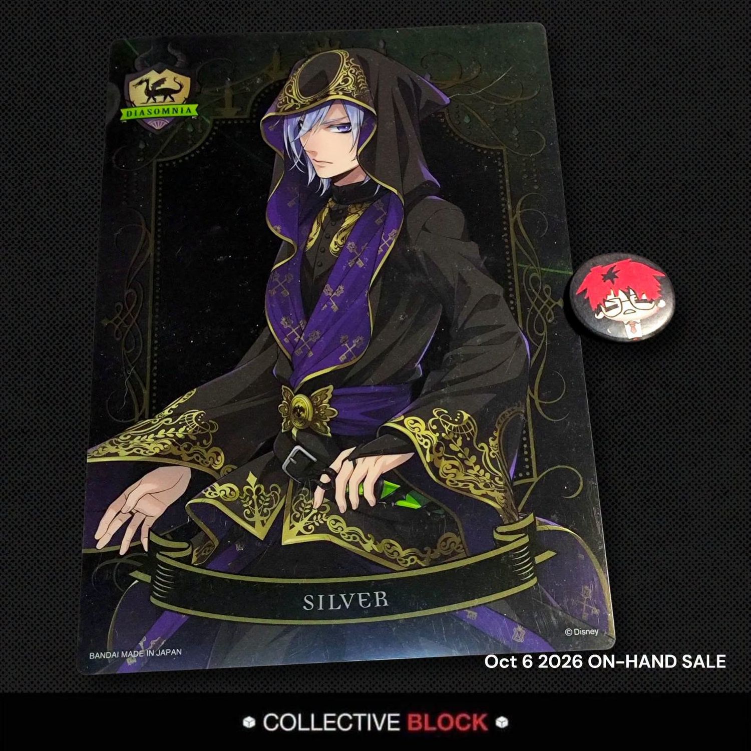 Twisted Wonderland Diasomnia Silver Wafer Card
