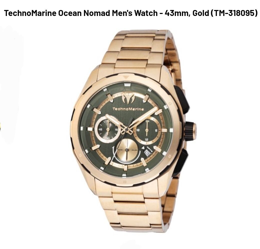 TechnoMarine Ocean Nomad Men's Watch - 43mm, Gold TechnoMarine Ocean Nomad Men's Watch - 43mm, Gold