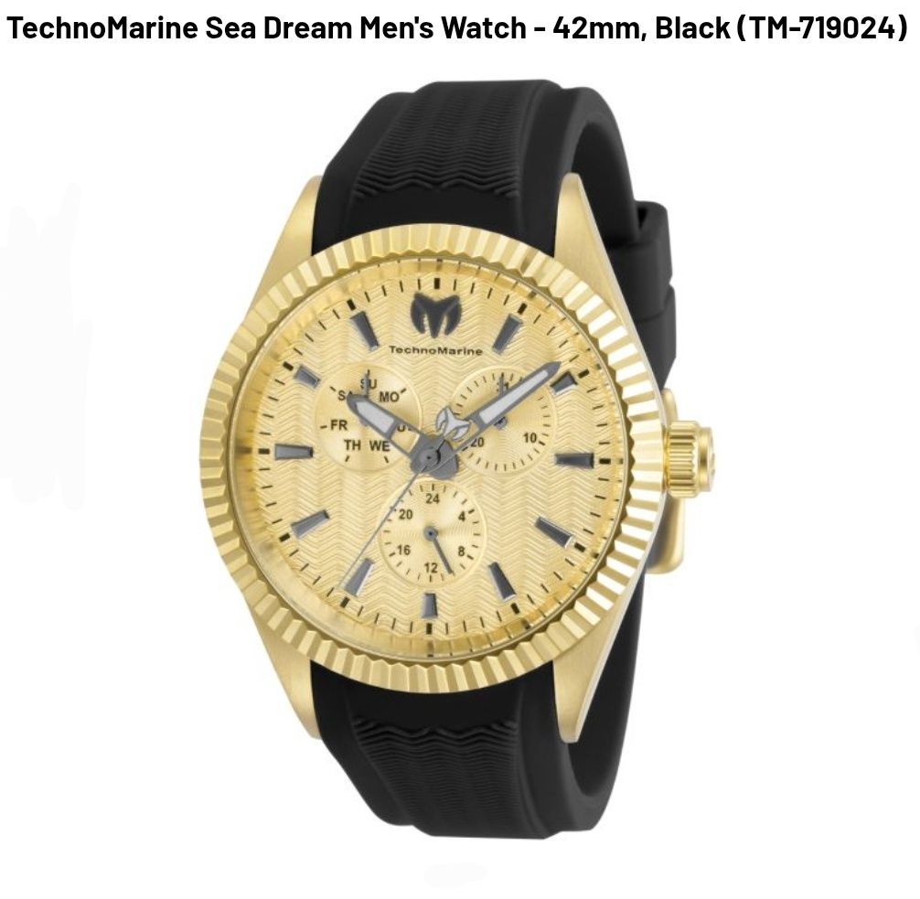 TechnoMarine Sea Dream Men's Watch - 42mm, Black TechnoMarine Sea Dream Men's Watch - 42mm, Black