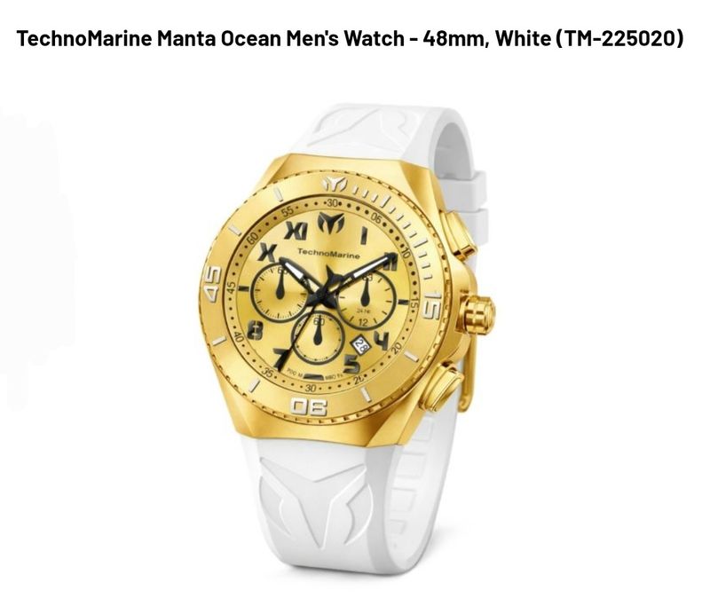TechnoMarine Manta Ocean Men's Watch - 48mm, White