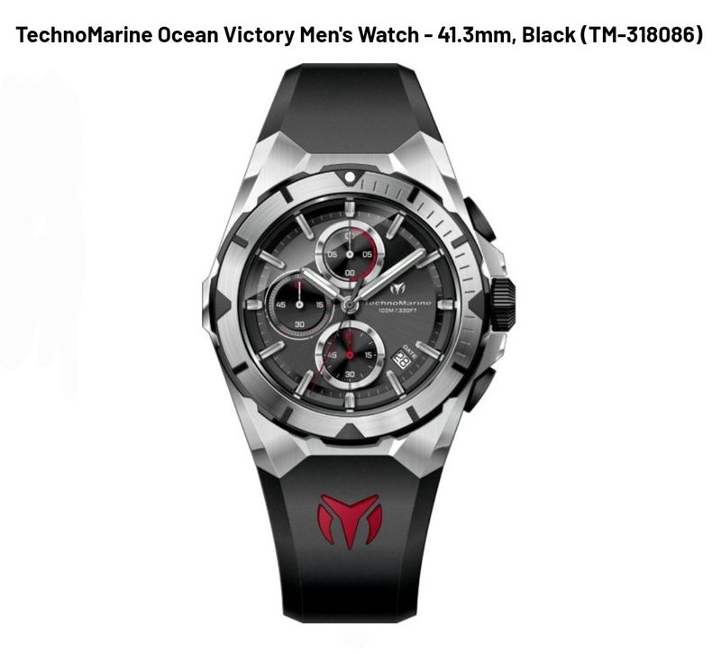 TechnoMarine Ocean Victory Men's Watch - 41.3mm, Black