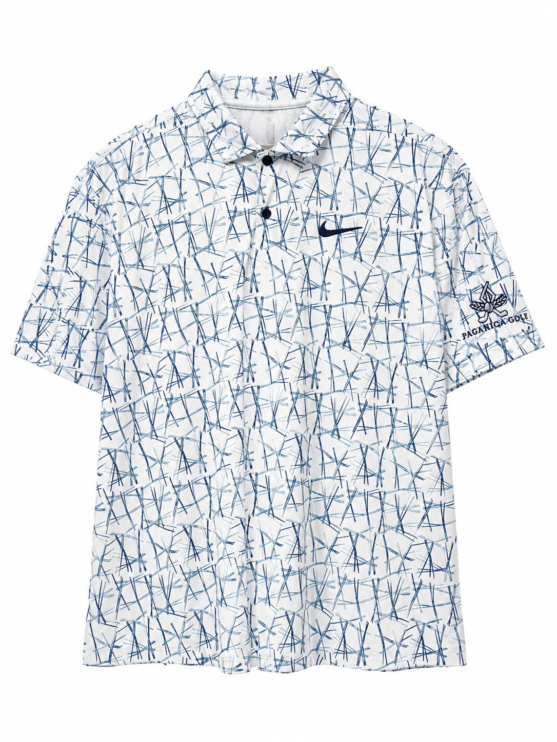 Printed Nike Golf Polos, Color: Blue, Size: S