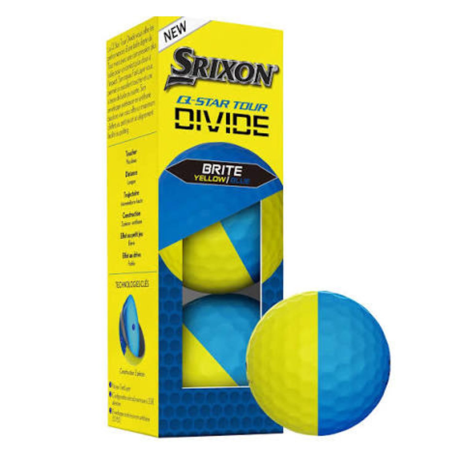 Srixon Q-Star Tour Yellow /Blue Sleeve