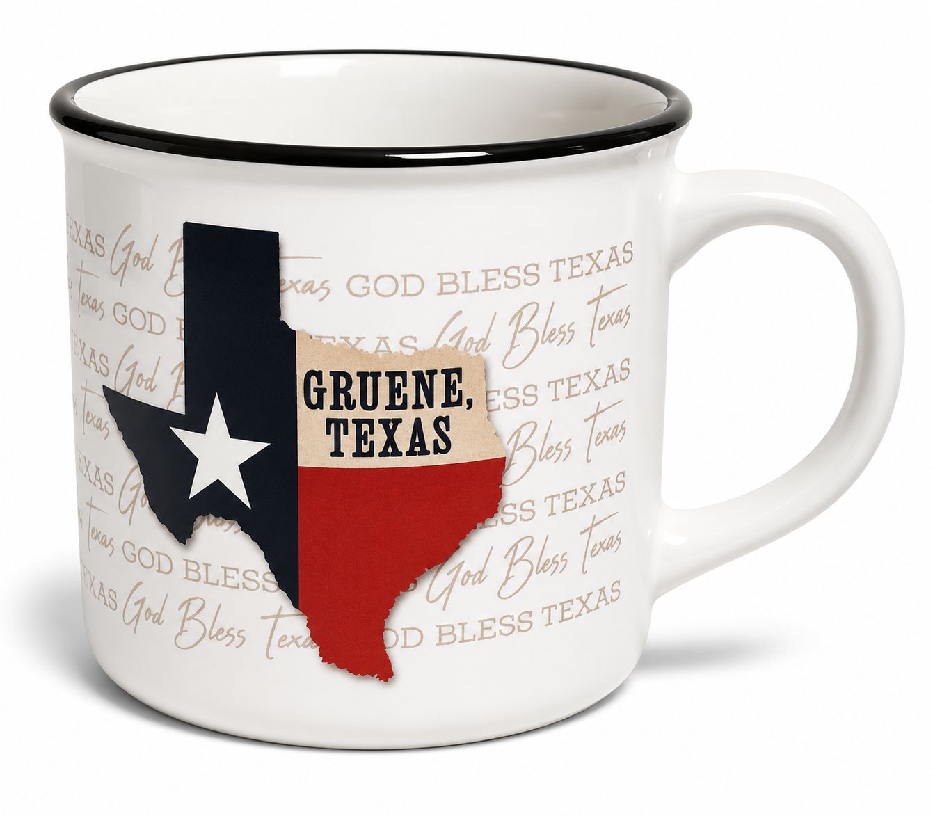 Tx Flag w/Gruene vintage mug