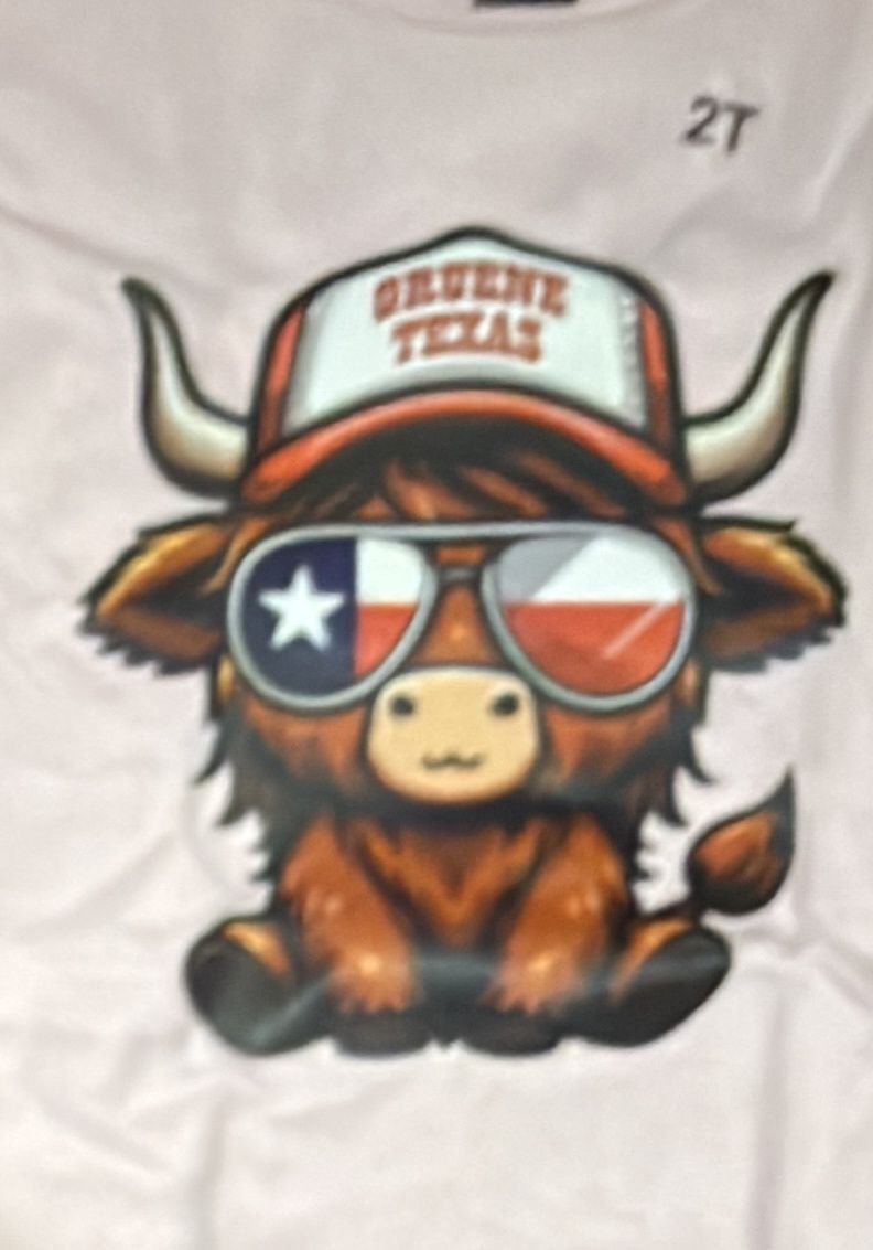 HL Cow w/Gruene cap pink - 2T