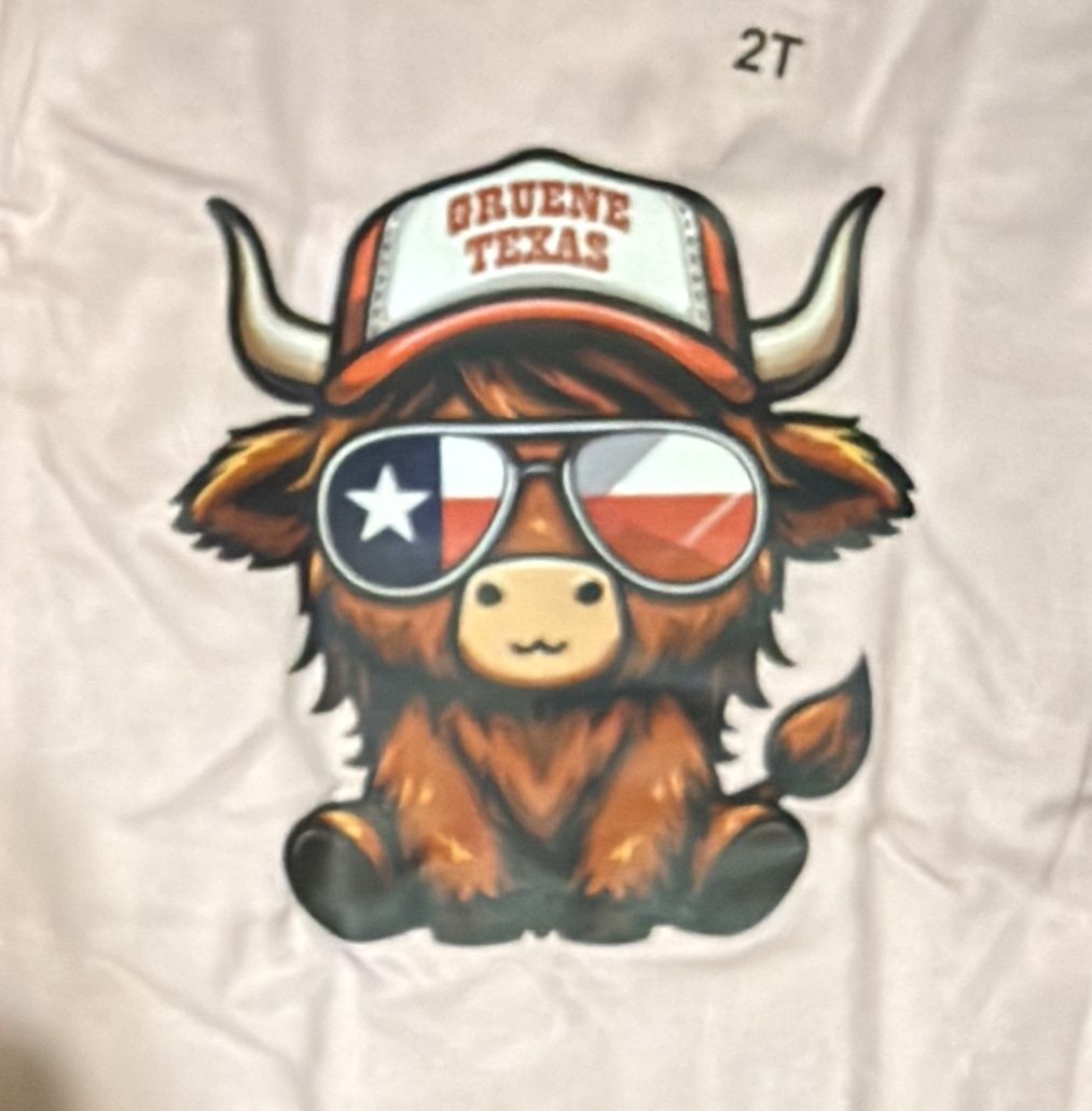 HL Cow w/Gruene cap pink - 5T