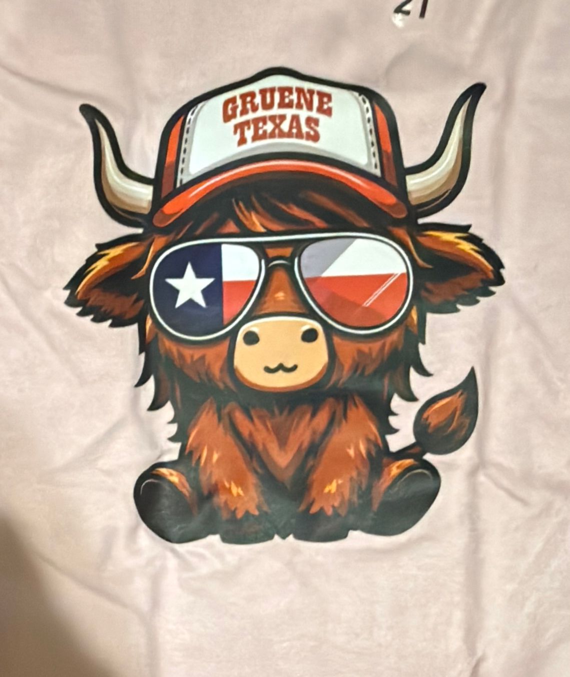 HL Cow w/Gruene cap pink - 4T