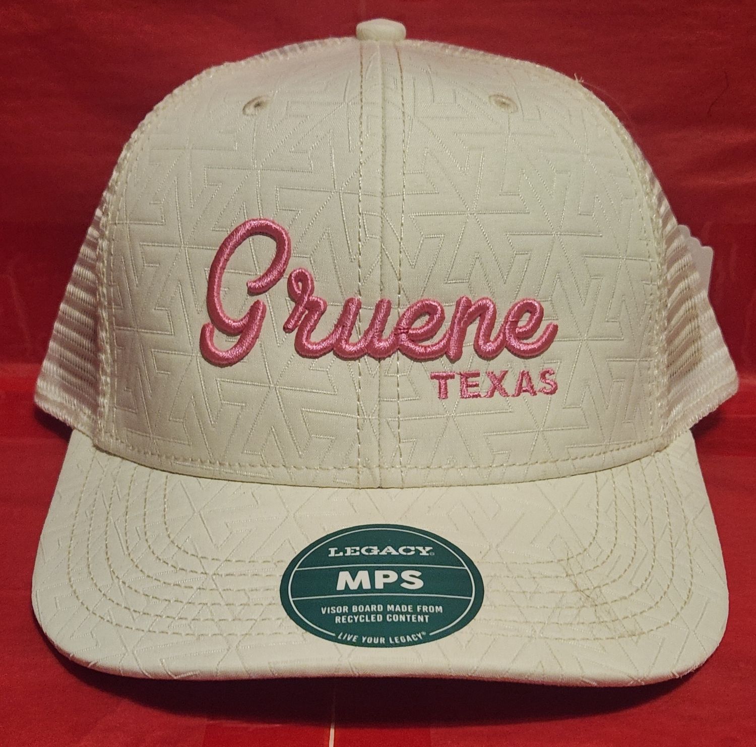 White quilted trucker