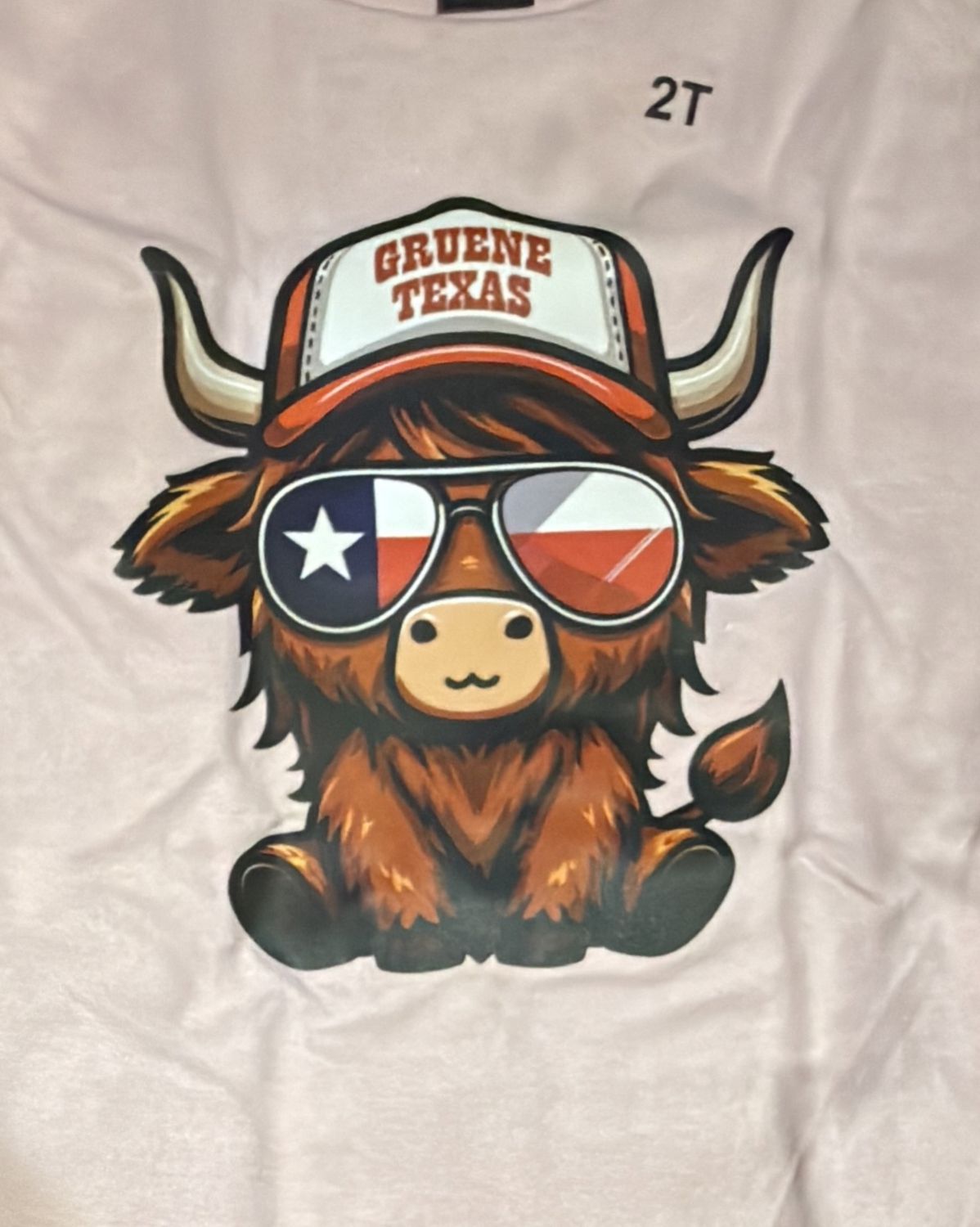 HL Cow w/Gruene cap pink - 3T