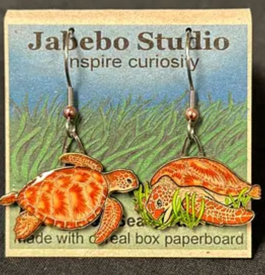 Green Sea Turtle Ear Rings/662/4