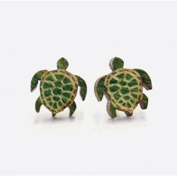 Green Turtle Earrings Stud/3090