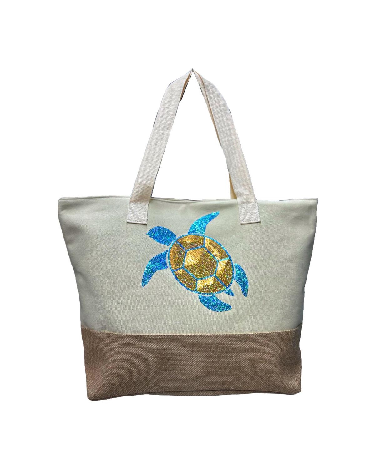 Blue/Tan Bag w/Turtle/B823-R15