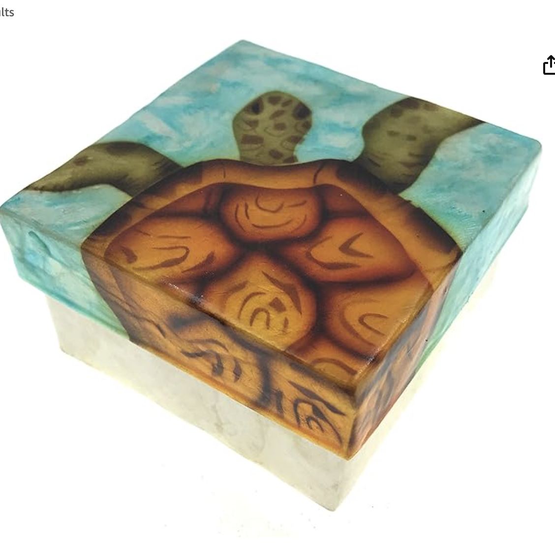 Trinket Box 3X3 Sea Turtle/1743/2