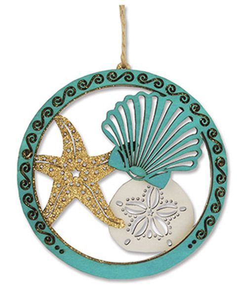 Sea Shell Wooden Ornament 895-45/12