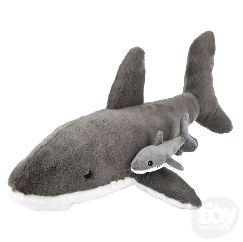 SHARK GREAT WHITE W/BABY 21"  TAP-EMGWS S