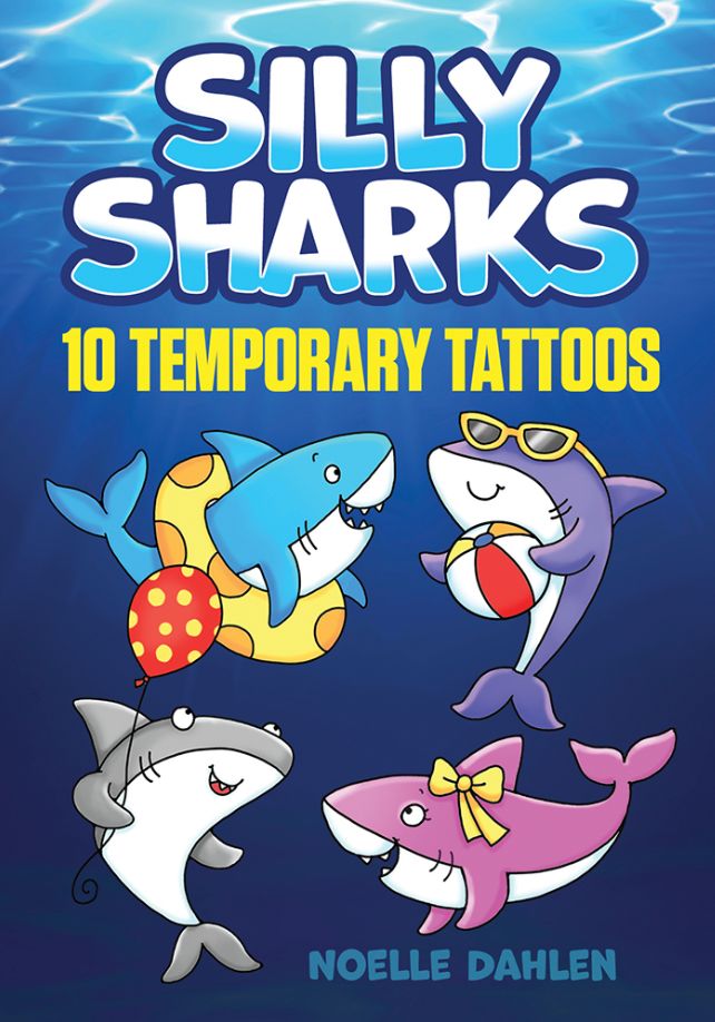 Silly Sharks Temp Tattoos/9780486850290