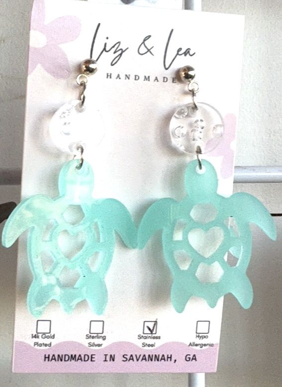 Trendy Turtle Earrings