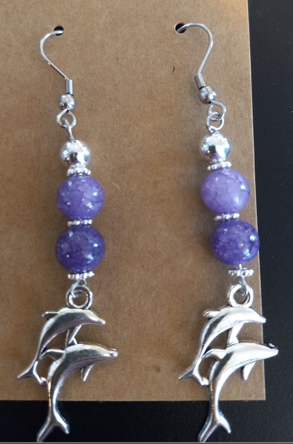 Dolphin double Ear Rings Asst. Colors